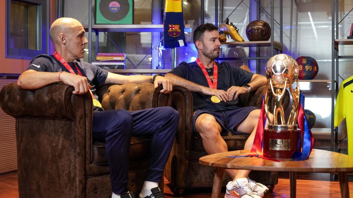 Barça de fútbol sala : un titre de Liga fêté en héros à Barcelone