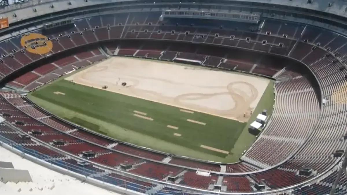 Camp Nou : gazon neuf et vitres VIP pour le retour du Barça